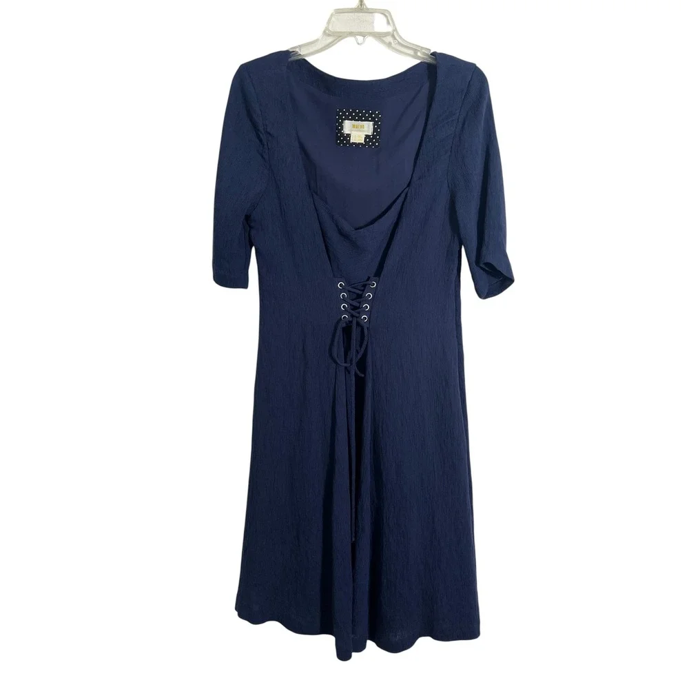 MAEVE x ANTHROPOLOGIE Juliet Corset Dress in Navy‎